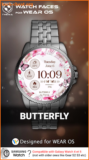 Butterfly Watch Face screenshot