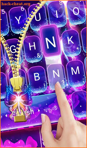 Butterfly Zipper Keyboard Theme screenshot