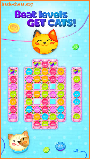 Button Cat: match 3 cute cat puzzle games screenshot