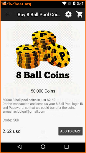 Buy 8Ball Pool Real Coins screenshot