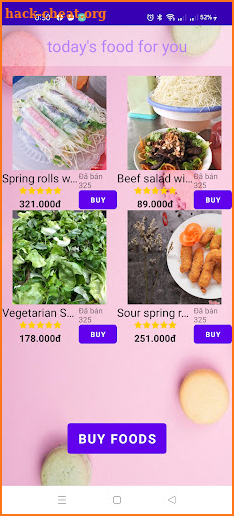 Buy Foods - Application screenshot