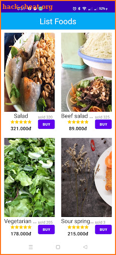 Buy Foods - Application screenshot