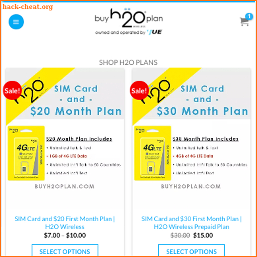 Buy H2O Plan App screenshot