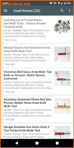 Buy Used Knives screenshot