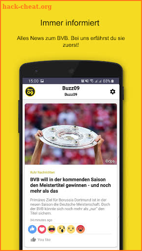 Buzz09 – die schwarz-gelbe Timeline screenshot