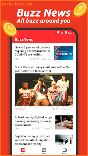 Buzznews -Breaking headlines read news & get bonus screenshot