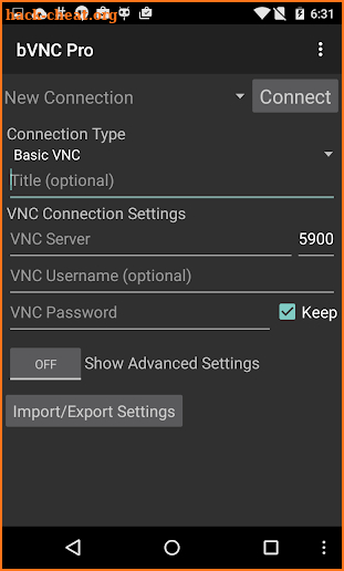 bVNC: Secure VNC Viewer screenshot