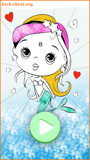By Number Mermaid Coloring screenshot