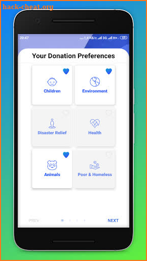 Byte2Good - a charity app for giving screenshot