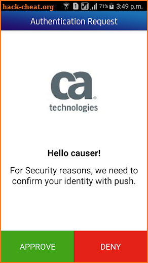 CA Mobile Authenticator screenshot