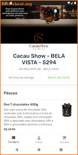 Cacau Show Delivery screenshot