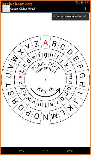 Caesar Cipher Disk screenshot