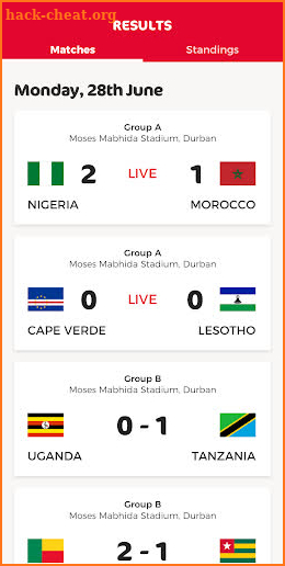 CAF Total Africa Cup Of Nations screenshot