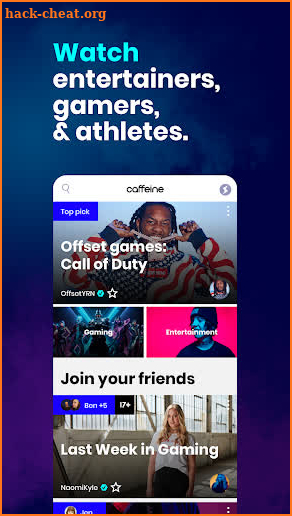 Caffeine: Live Streaming - Games, esports & sports screenshot