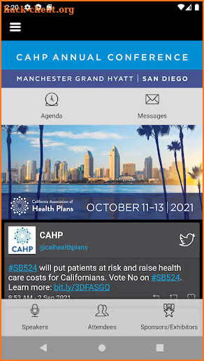 CAHP Conference screenshot