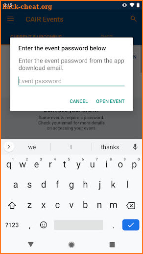 CAIR Events screenshot