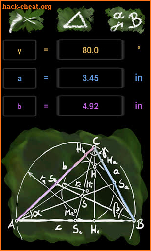 Calc Triangle Solver Pro screenshot