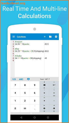 CalcNote - Notepad Calculator screenshot