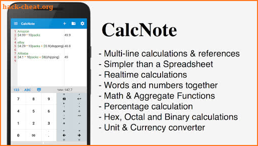 CalcNote Pro - Math Calculator screenshot