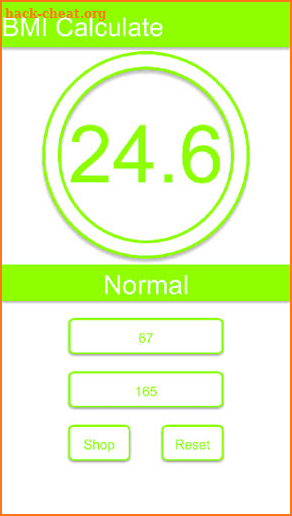 Calculate BMI screenshot