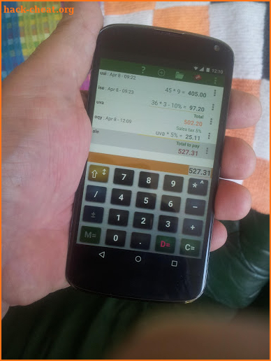 Calculator quotation business screenshot