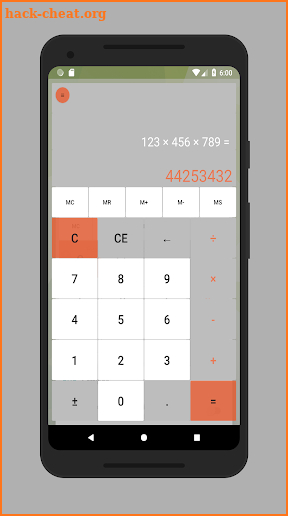 Calculator without advertising screenshot