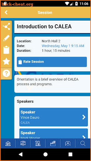CALEA Conferences screenshot