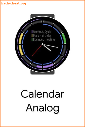 Calendar Analog for Samsung Watch screenshot