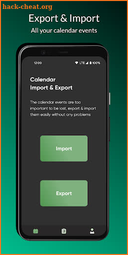 Calendar Backup: Event export screenshot