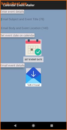 Calendar Event Mailer screenshot
