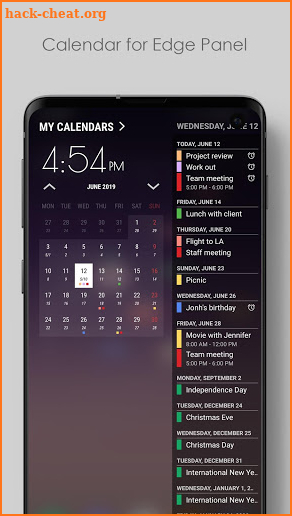 Calendar for Edge Panel screenshot
