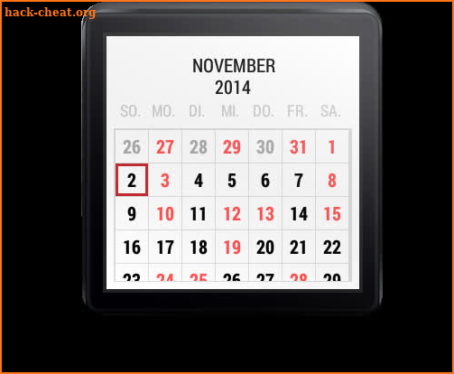 Calendar For Wear OS (Android Wear) screenshot