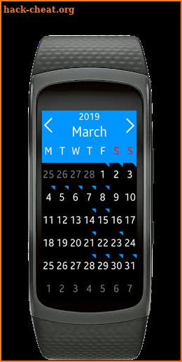 Calendar Gear Fit2 screenshot