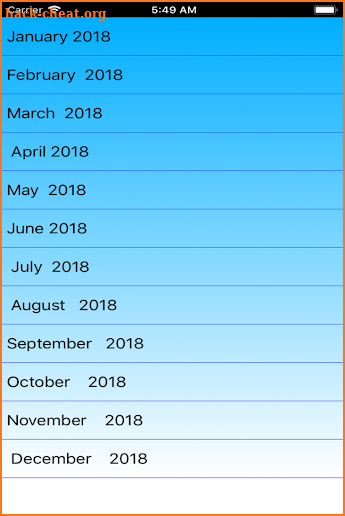 Calendar in English 2018 Free screenshot