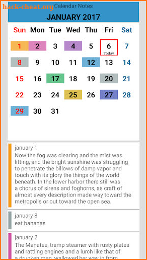Calendar Notes PRO screenshot