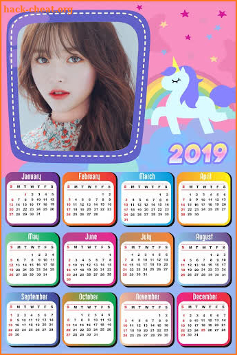 Calendar Photo Editor 2019 screenshot