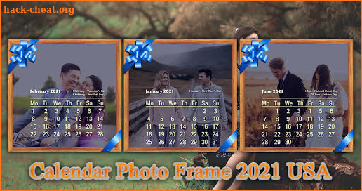 Calendar Photo Frame 2021 USA screenshot