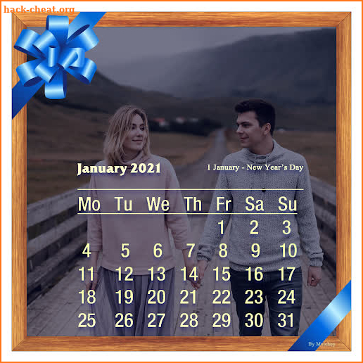 Calendar Photo Frame 2021 USA screenshot