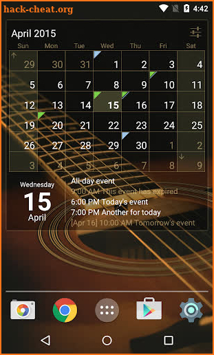 Calendar Widget (key) screenshot