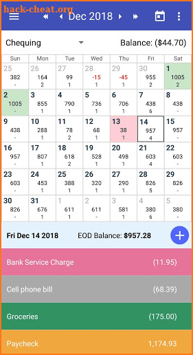 CalendarBudget screenshot