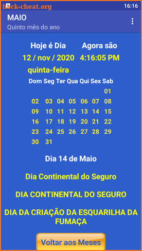Calendário Comemorativo 2021 screenshot