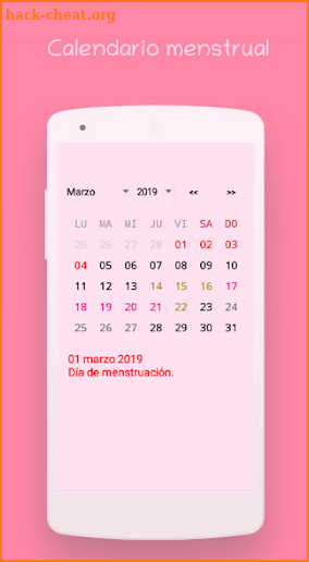 Calendario de Días Fértiles screenshot