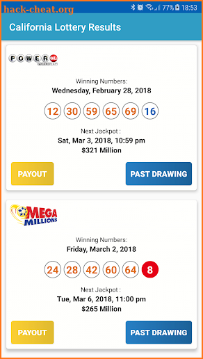 past winning california lottery numbers