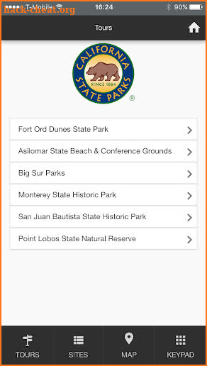 California State Parks Tours screenshot