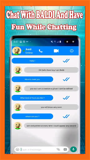 Call Calling Baldi's Basics 📱 Fake Video screenshot