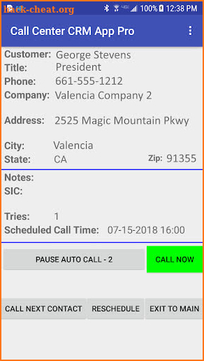 Call Center CRM App Pro screenshot