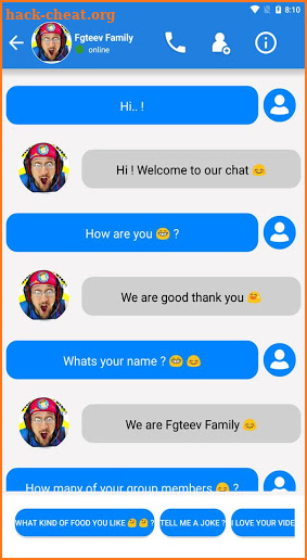 Call Fgteev Family Game Fake Call . screenshot