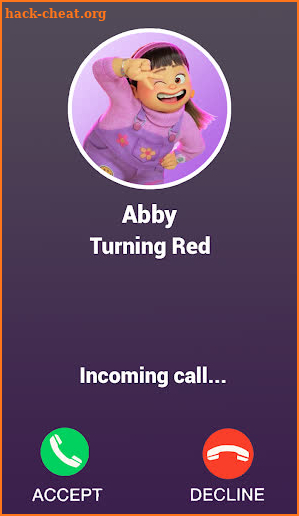 Call From Abby Turning red screenshot