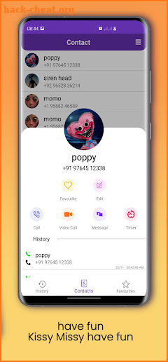 Call from Poppy playtime Kissy screenshot