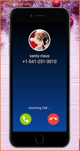 Call from santa claus video calling screenshot